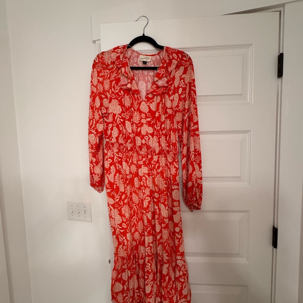 Floral Red Dress